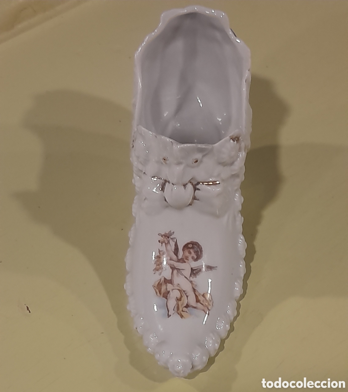 Antiques: Zapato de porcelana Art Nouveau