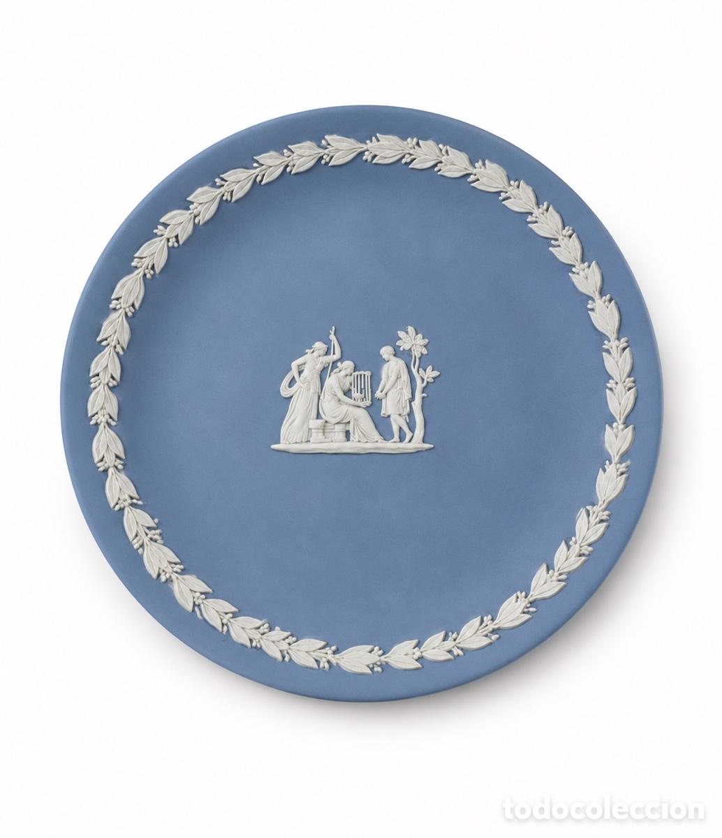 Antig&uuml;edades: Lote 3 platos Wedgwood Jasperware Christmas 1988 England