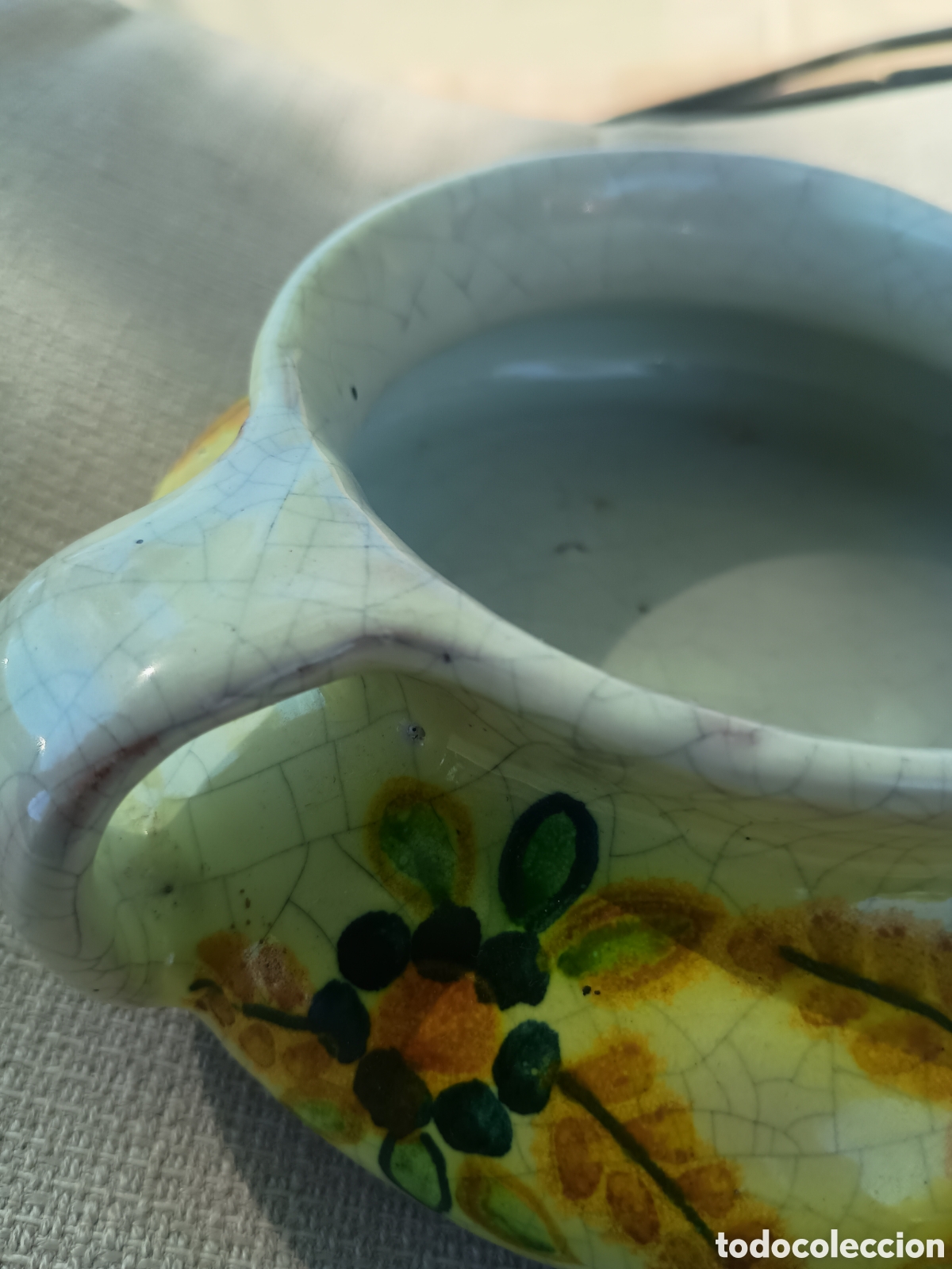 Antig&uuml;edades: Recipiente cer&aacute;mica estilo Raku - Foto 2