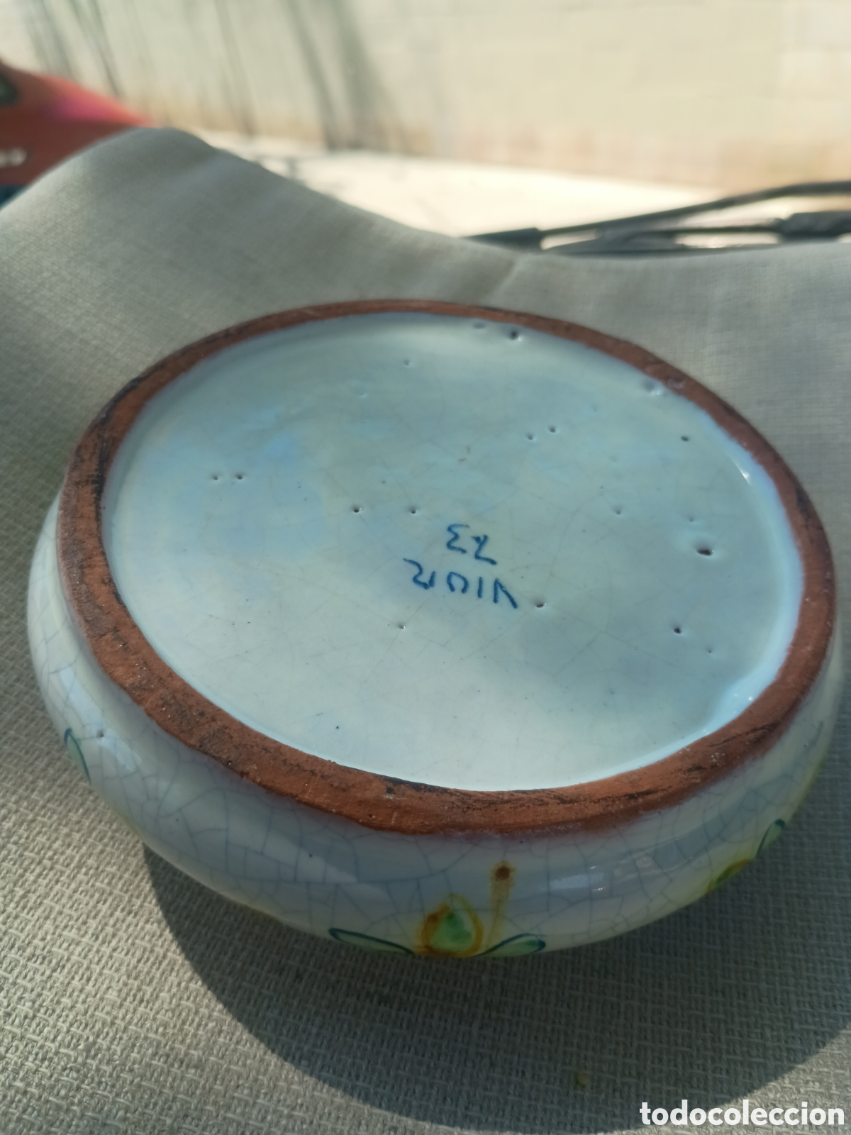 Antig&uuml;edades: Recipiente cer&aacute;mica estilo Raku - Foto 6