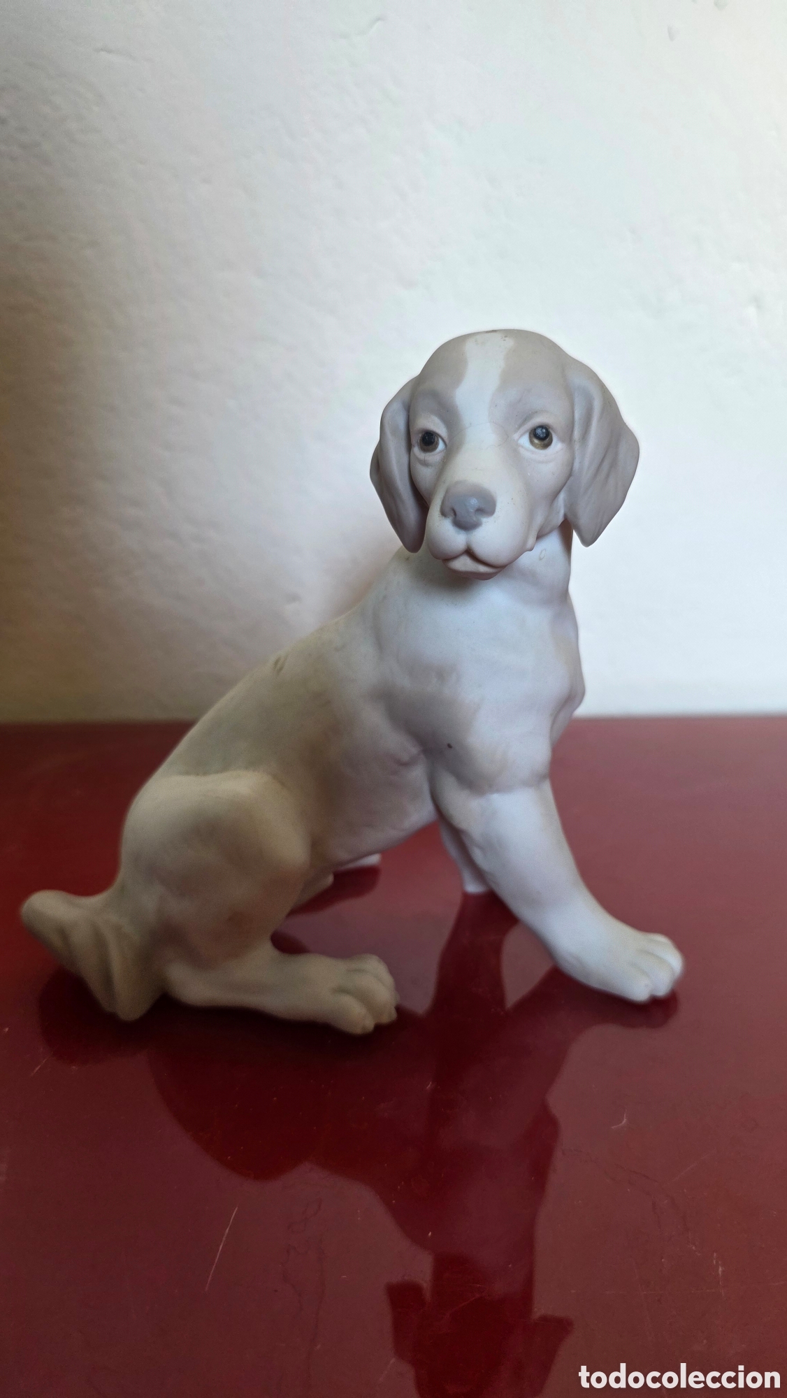 Antig&uuml;edades: Figura perrito porcelana lladro