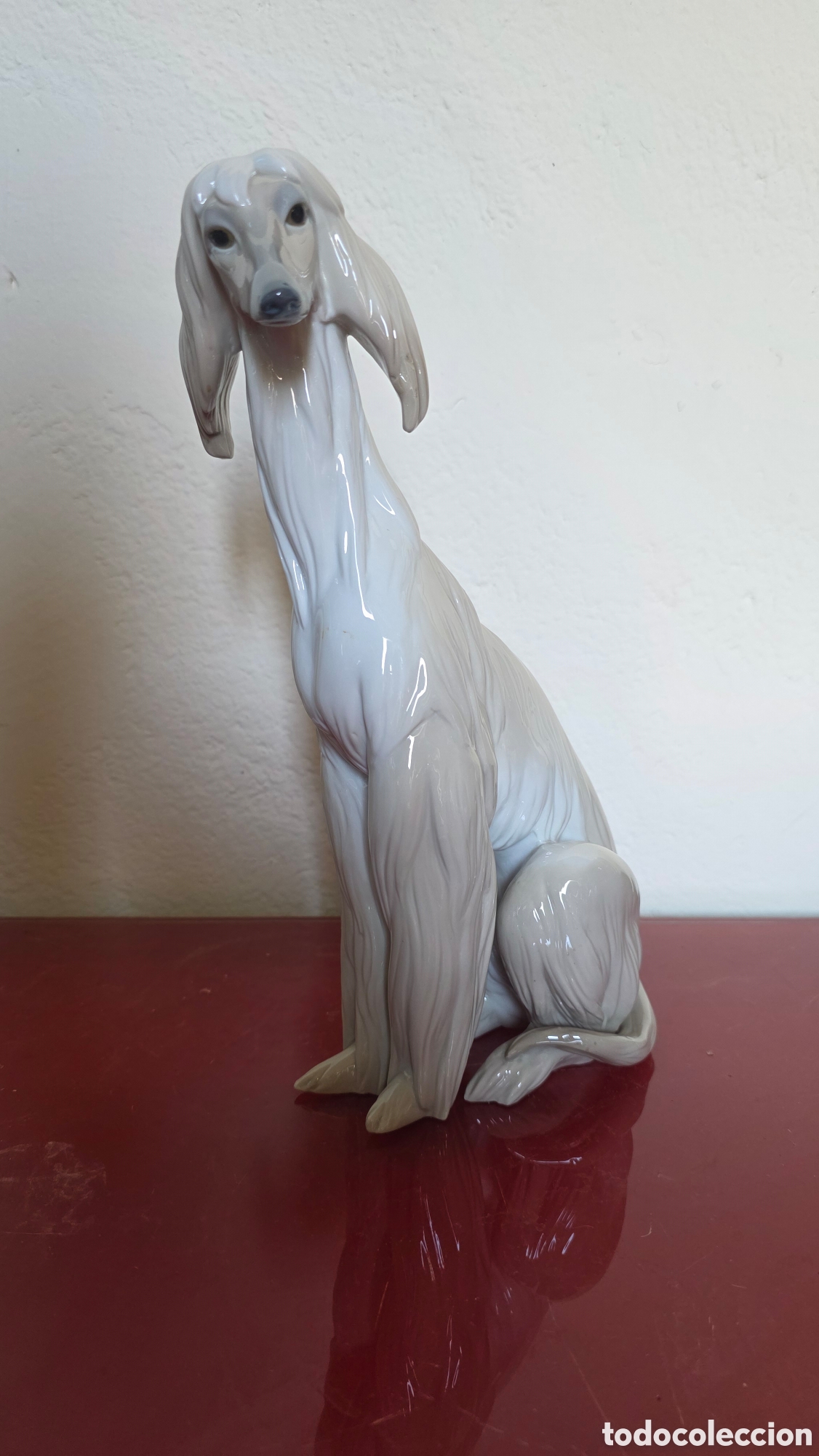 Antig&uuml;edades: Figura perro afgano porcelana Lladr&oacute;
