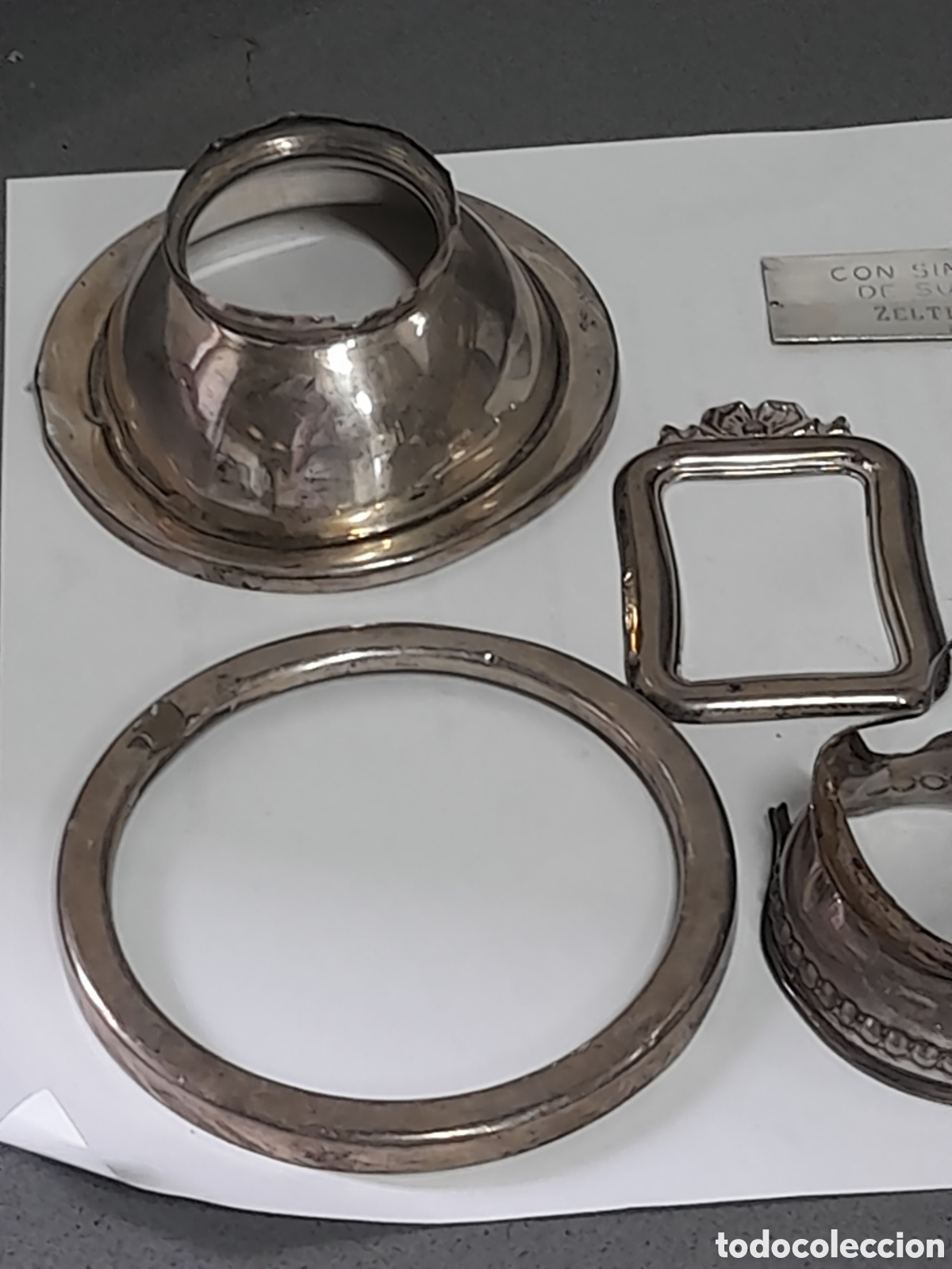 Antig&uuml;edades: Lote plata marcos y otros