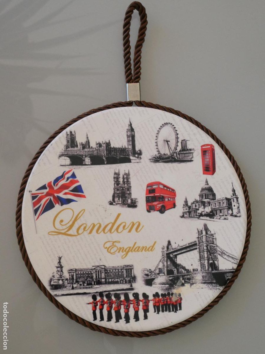 Antig&uuml;edades: ADORNO CER&Aacute;MICA RECUERDO SOUVENIR DE LONDRES INGLATERRA. 17CM. 300GR