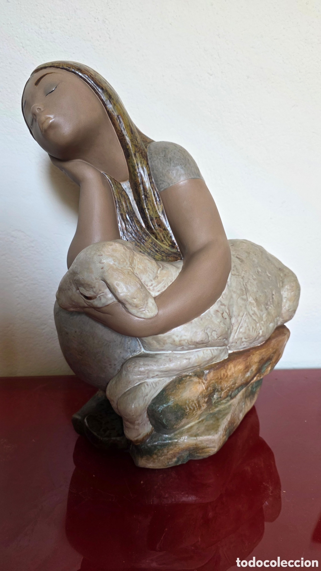 Antig&uuml;edades: Gran figura porcelana lladro altura 46cm