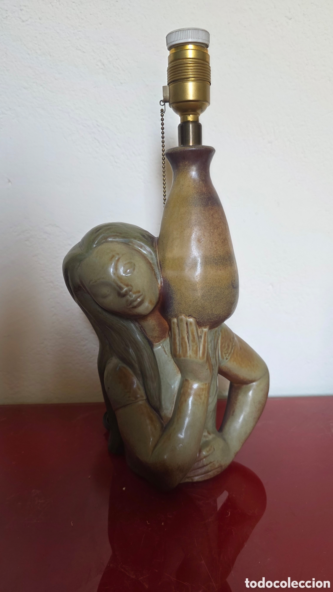Antig&uuml;edades: Lampara porcelana lladro