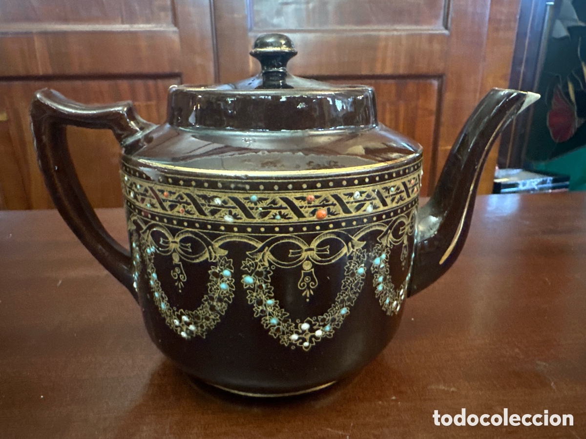Antig&uuml;edades: ANTIGUA TETERA DE CERAMICA INGLESA - DEWEY ENGLAND POTTERY