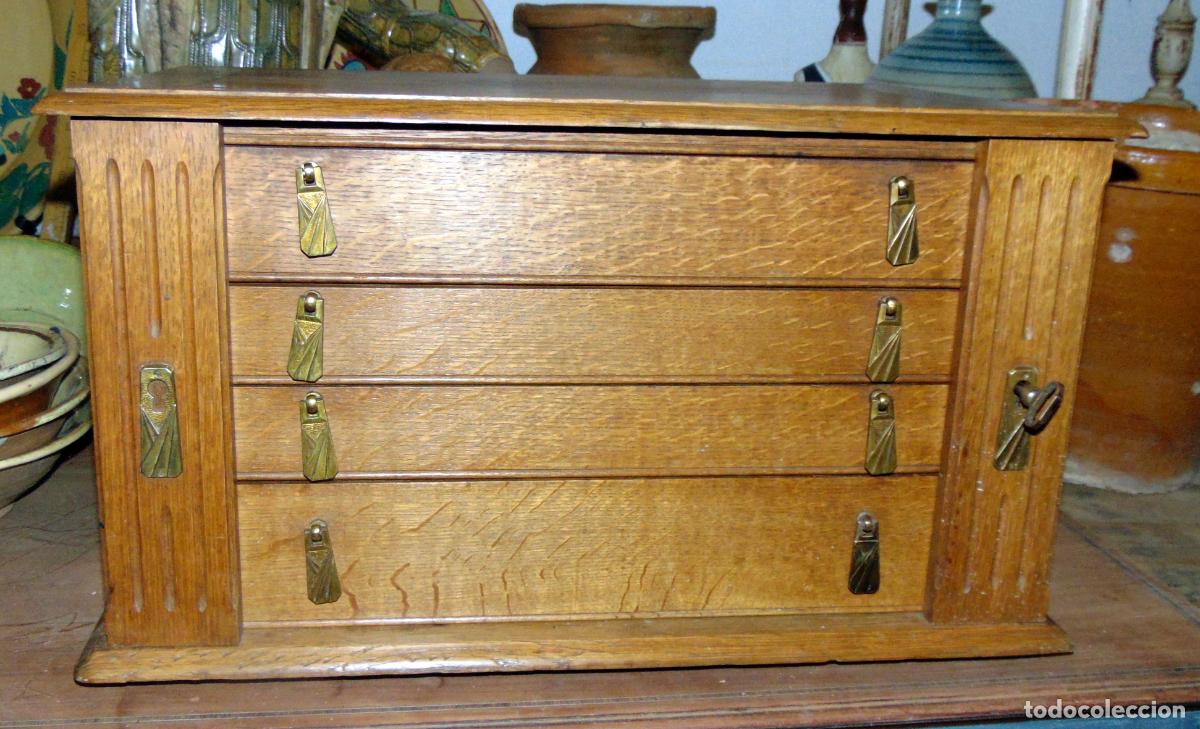 Antig&uuml;edades: PRECIOSO MUEBLE DE CAJONES ART DECO , IDEAL JOYERO ROBLE FRANCES, POSIBLEMENTE DE BARCO