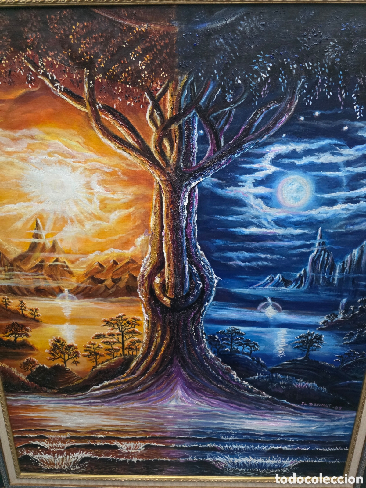 Antig&uuml;edades: Cuadro pintura a mano - Foto 2