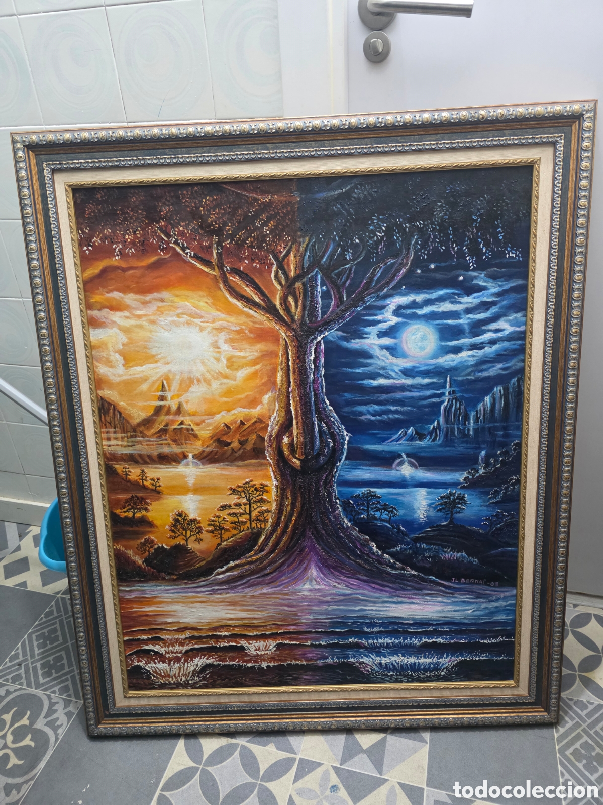 Antig&uuml;edades: Cuadro pintura a mano - Foto 1