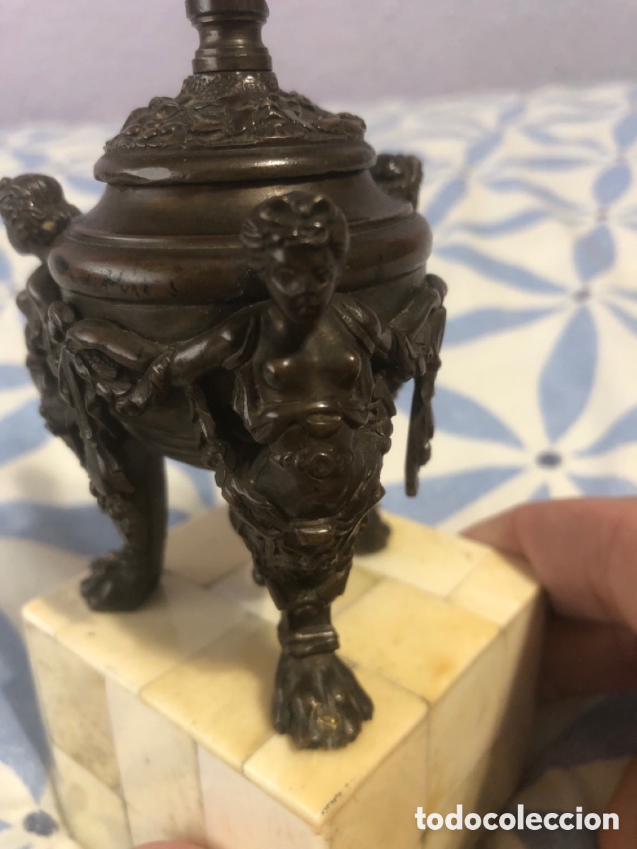 Antig&uuml;edades: Mini jarr&oacute;n en bronce - Foto 2