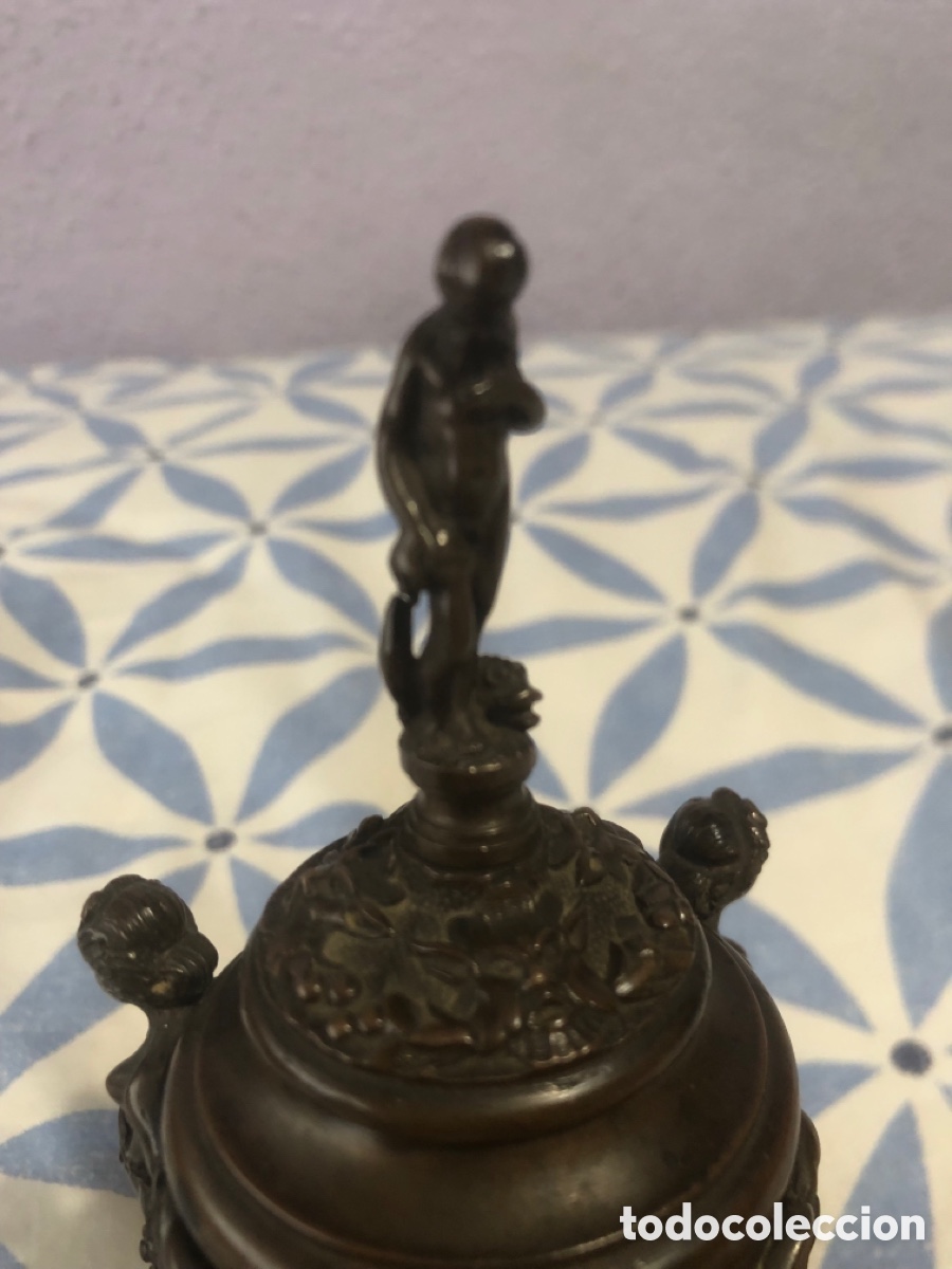 Antig&uuml;edades: Mini jarr&oacute;n en bronce - Foto 3