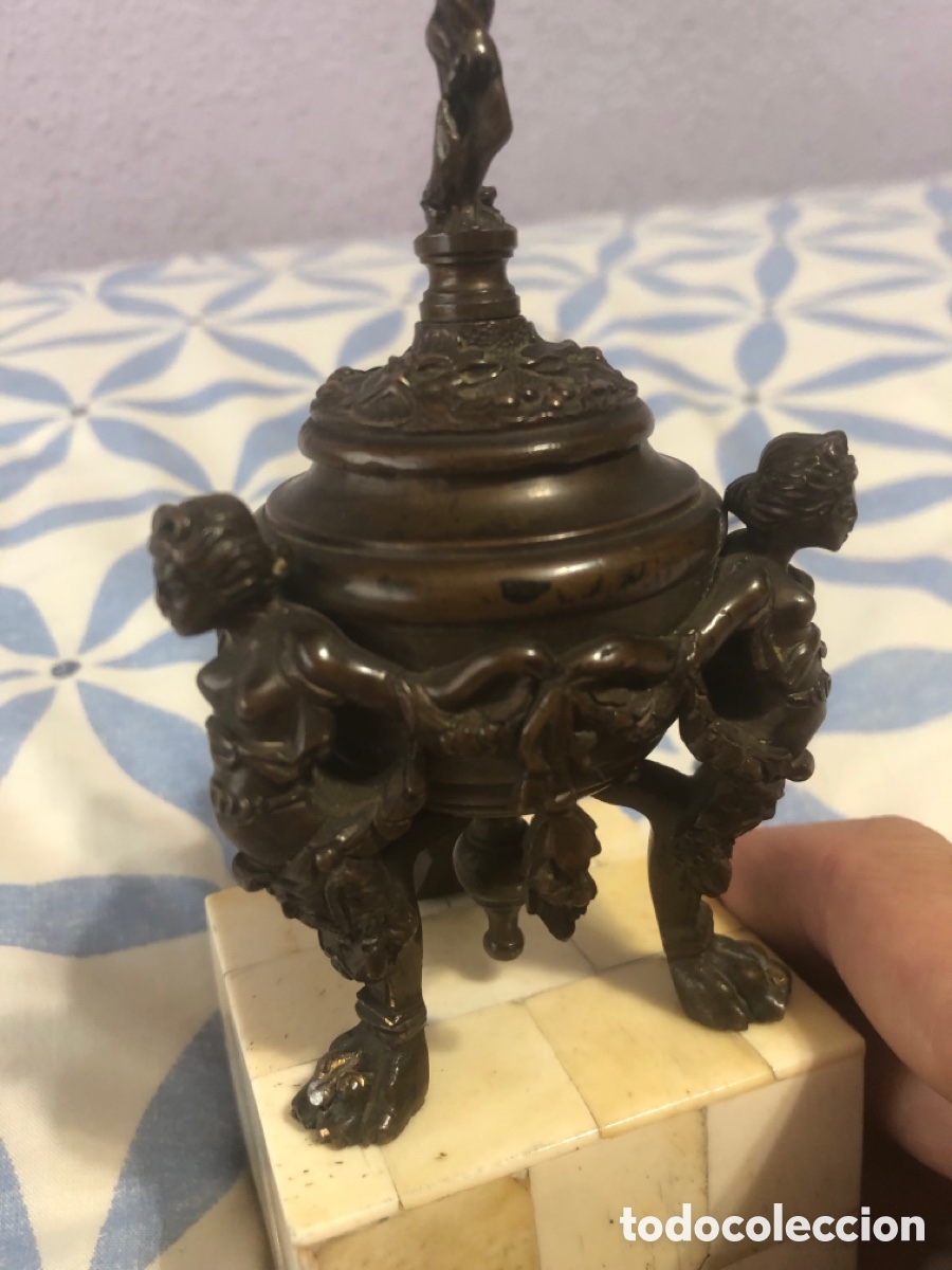 Antig&uuml;edades: Mini jarr&oacute;n en bronce - Foto 4