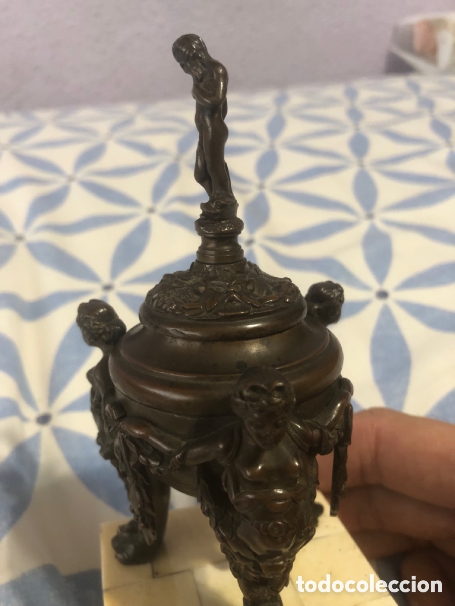 Antig&uuml;edades: Mini jarr&oacute;n en bronce - Foto 6
