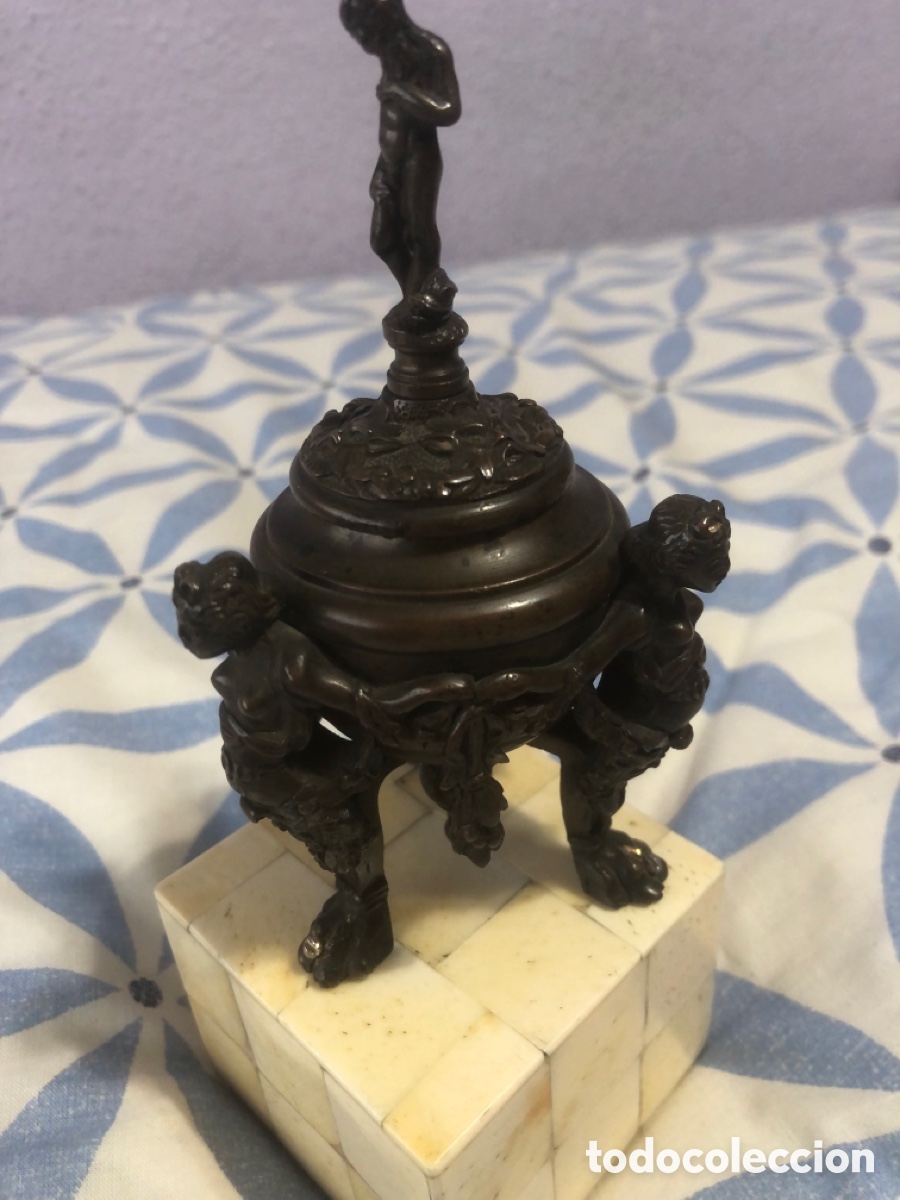 Antig&uuml;edades: Mini jarr&oacute;n en bronce - Foto 9