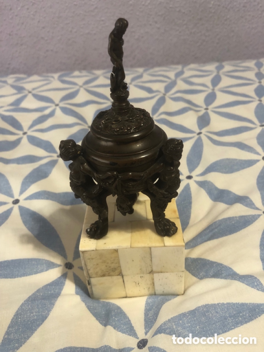 Antig&uuml;edades: Mini jarr&oacute;n en bronce - Foto 1