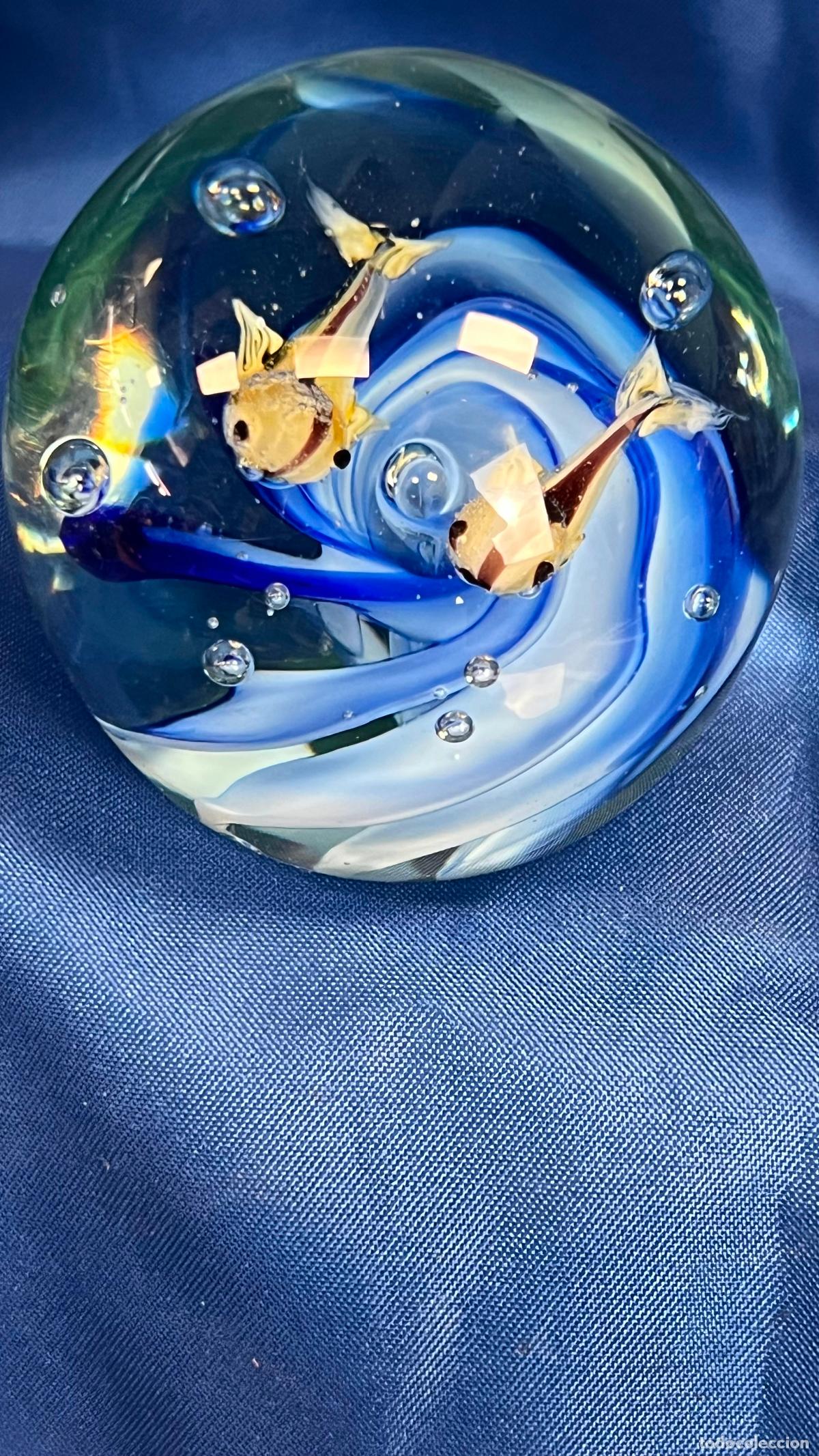 Antig&uuml;edades: INTERESANTE PISAPAPELES VINTAGE EN CRISTAL MURANO 330 GR