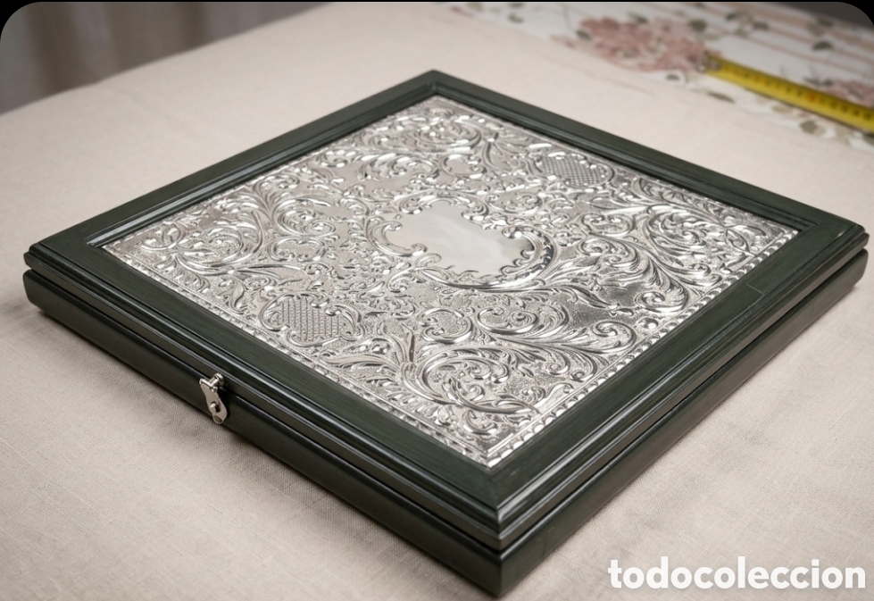 Antig&uuml;edades: Plata Bilaminada y Madera Noble C.1920 Impecable