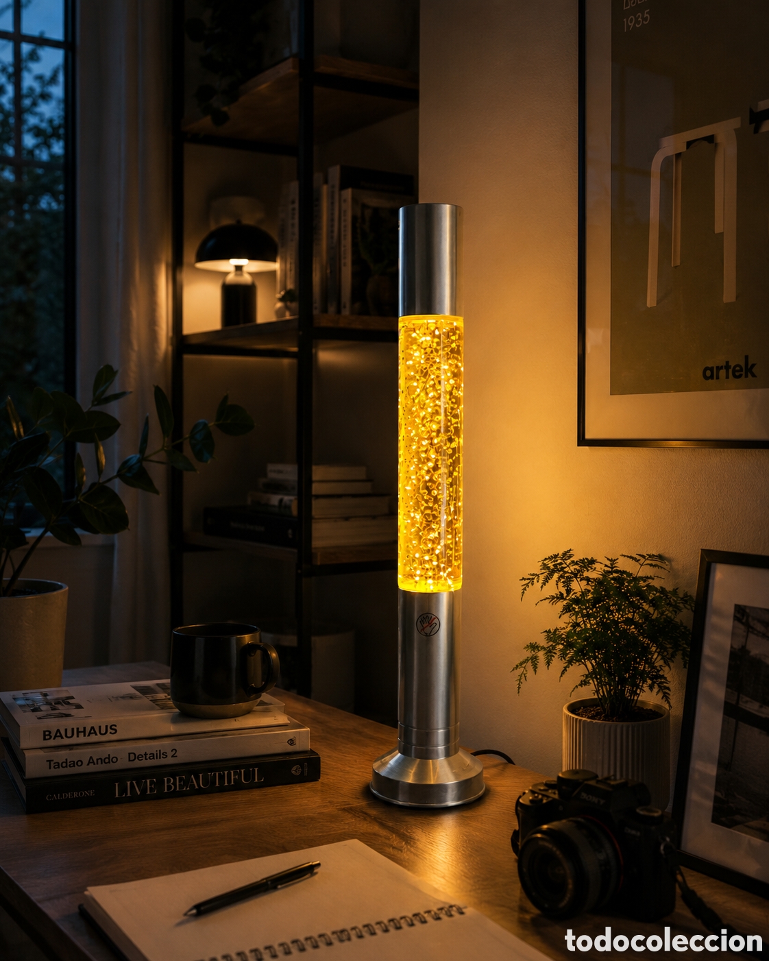 Antig&uuml;edades: Glitter Lamp Vintage Space Age 57cm Ambiente Lounge