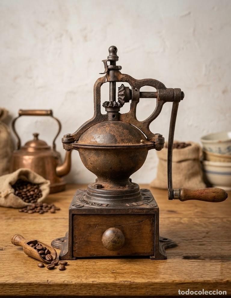 Antig&uuml;edades: Molinillo Peugeot Fr&egrave;res A0. Siglo XIX. Pieza rara.