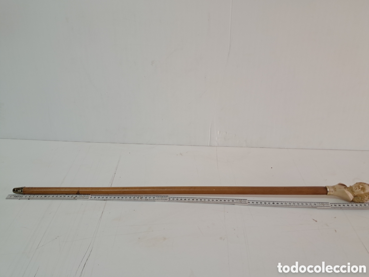 Antig&uuml;edades: Bast&oacute;n antiguo con pomo de resina - Foto 2