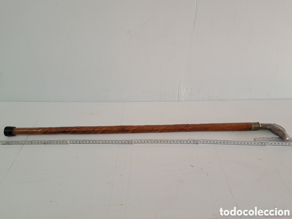 Antig&uuml;edades: Bast&oacute;n antiguo con mango de aguila - Foto 2