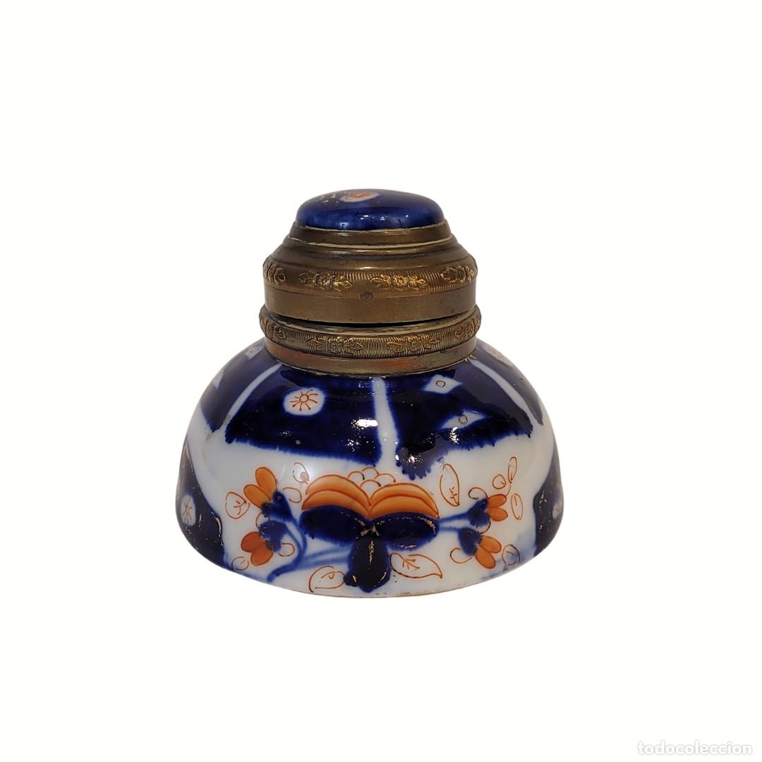 Antig&uuml;edades: Tintero, porcelana Imari y bronce dorado, s. XIX &ndash; Jap&oacute;n