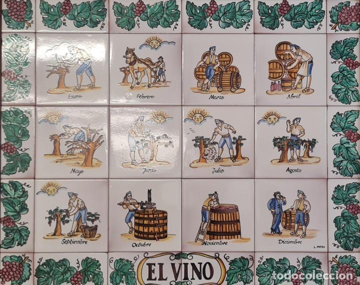 Antig&uuml;edades: Cuadro azulejos homenaje al vino - Foto 2