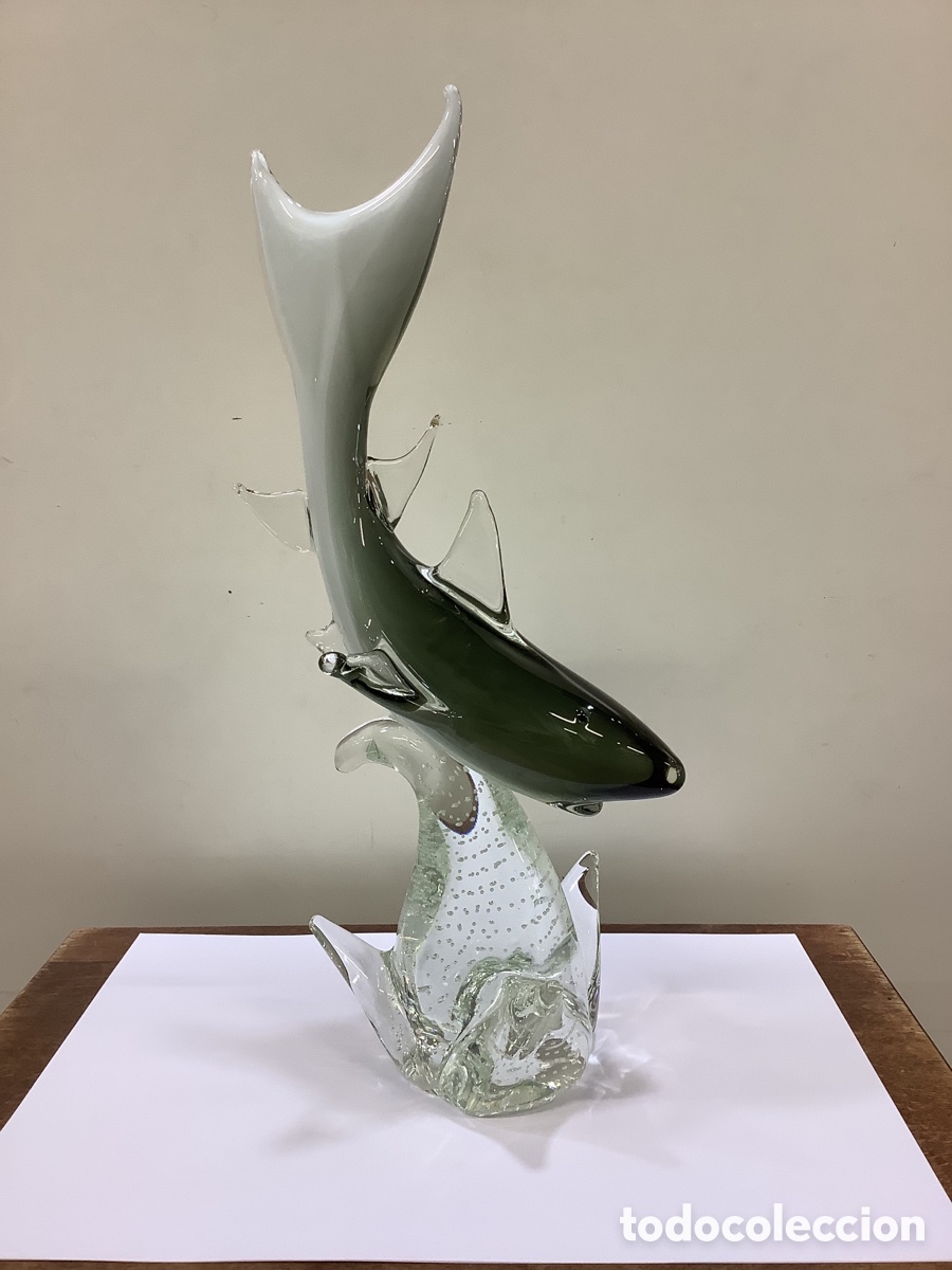 Antig&uuml;edades: TIBUR&Oacute;N EN CRISTAL DE MURANO