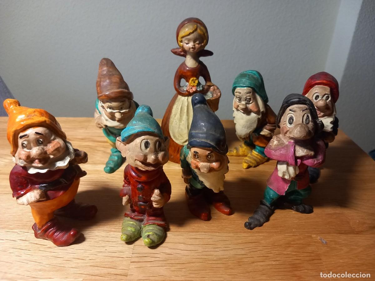 Antig&uuml;edades: Disney Muy antiguas figuras blancanieves ( rubia) y los siete enanitos