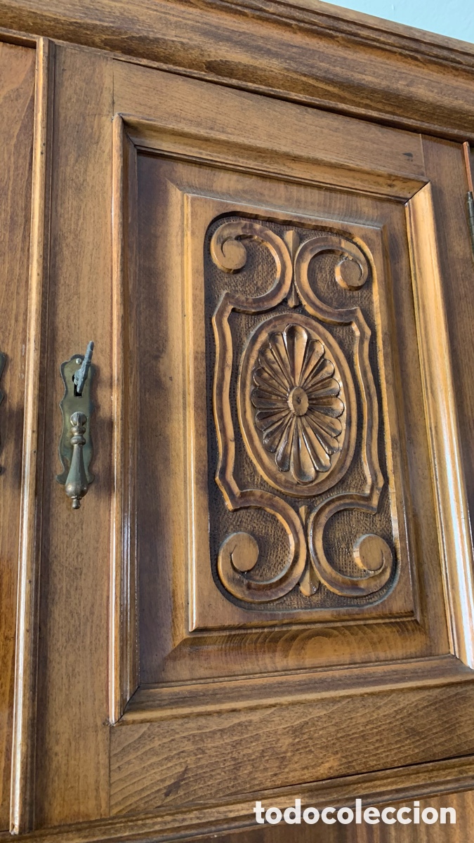 Antig&uuml;edades: Mueble madera maciza y vitral - Foto 6