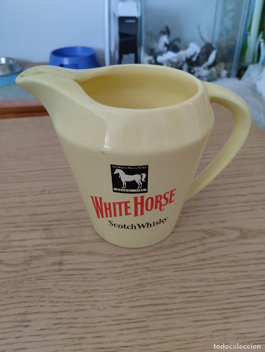 Antiguidades: jarra white horse scotch whisky de ceramica