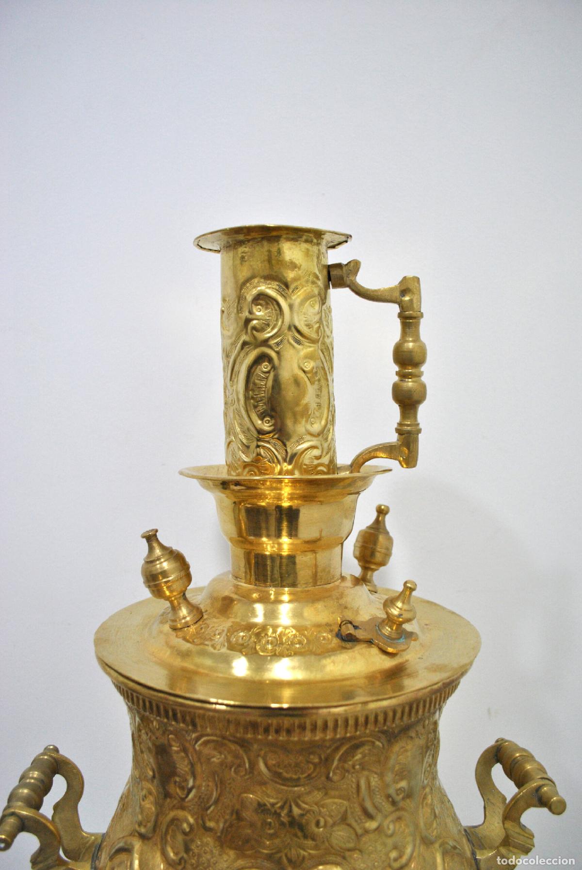 Antig&uuml;edades: Samovar antiguo bronce repujado - Foto 3