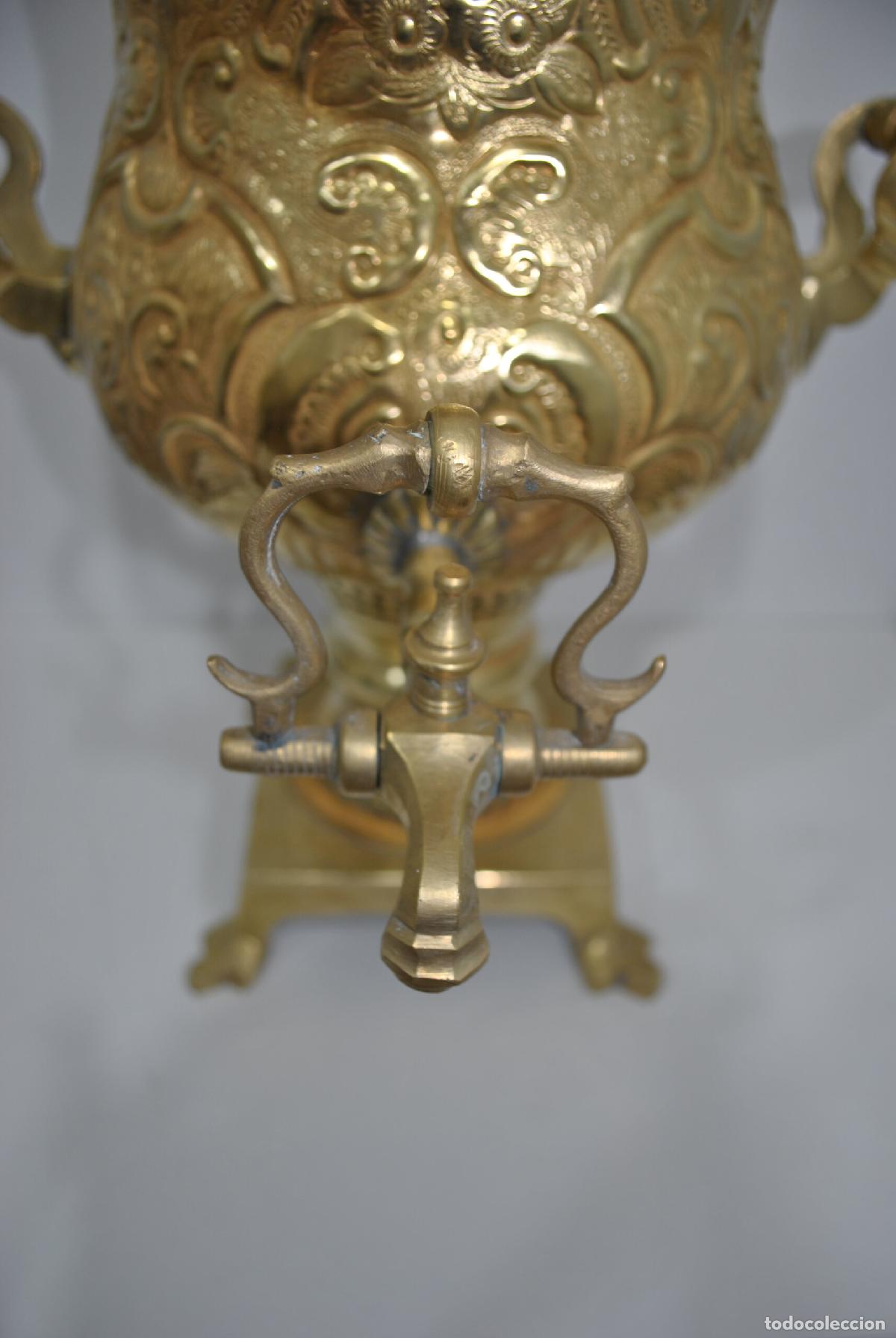 Antig&uuml;edades: Samovar antiguo bronce repujado - Foto 5