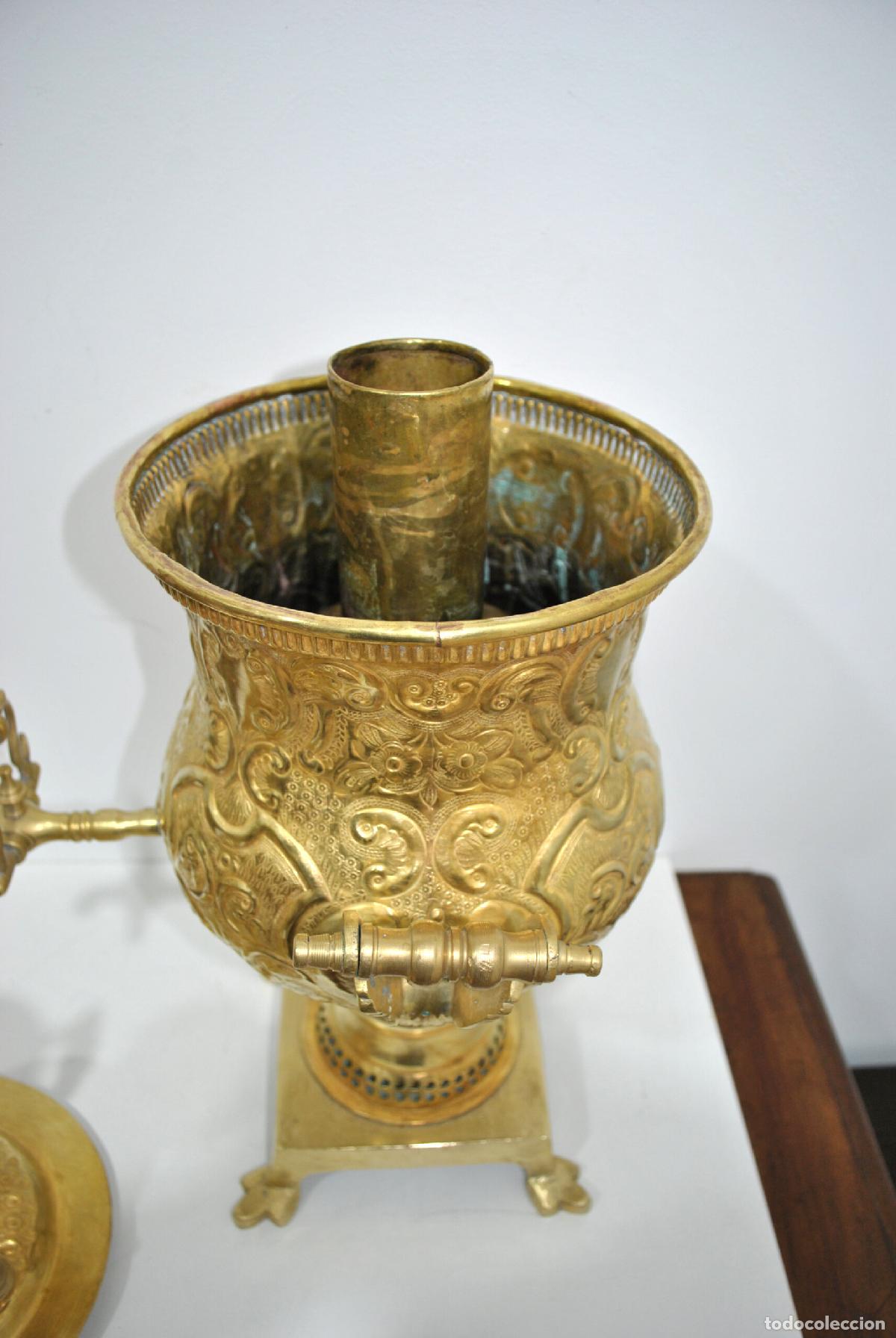 Antig&uuml;edades: Samovar antiguo bronce repujado - Foto 6