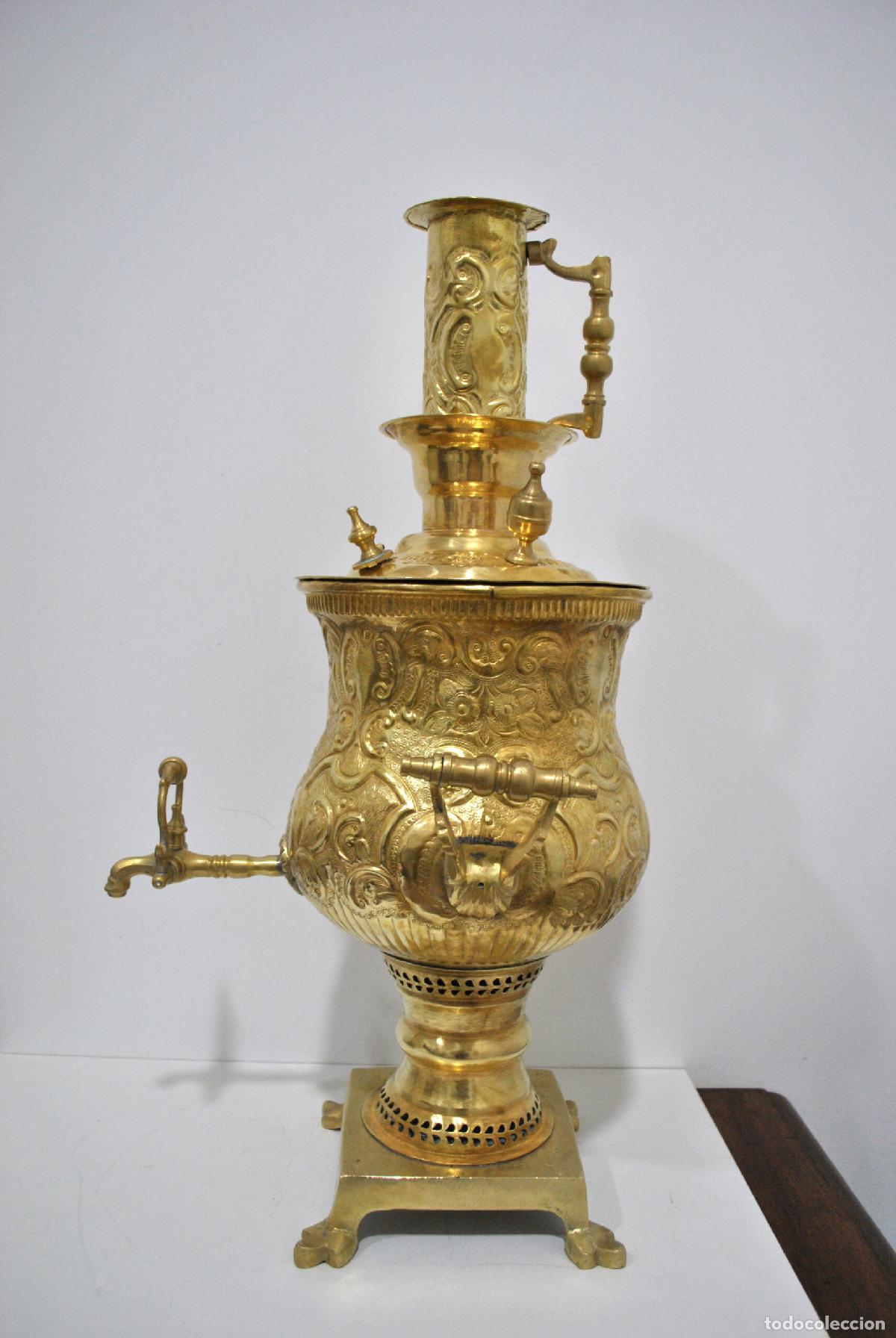 Antig&uuml;edades: Samovar antiguo bronce repujado - Foto 7