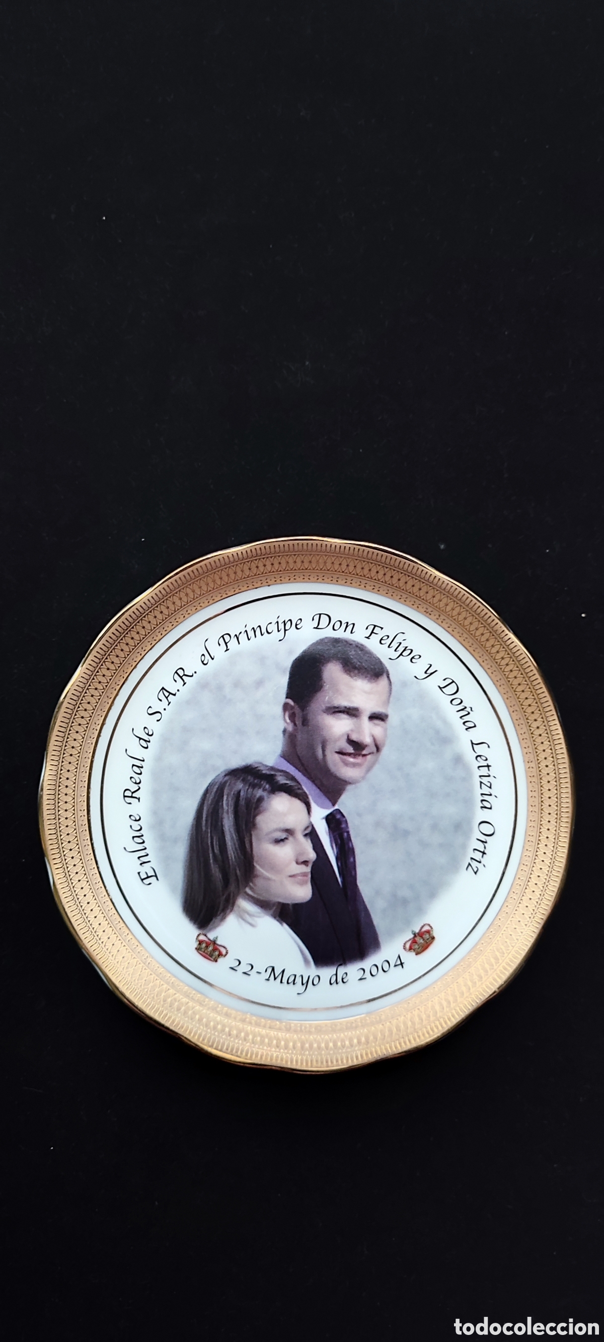Antig&uuml;edades: Plato de porcelana enlace Don Felipe y Do&ntilde;a Leticia edici&oacute;n limitada 100 ejemplares de Arte Madrid