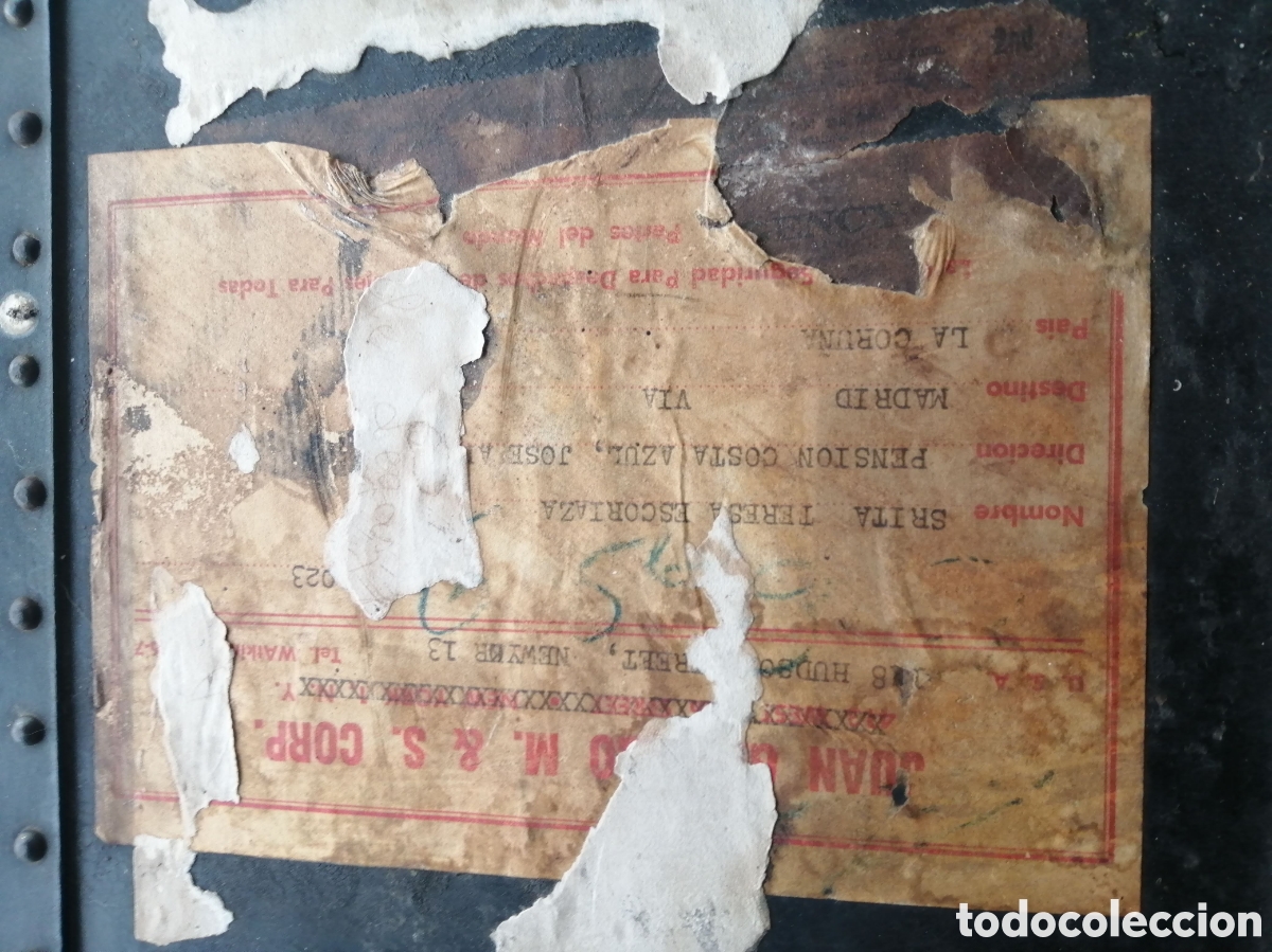 Antig&uuml;edades: Negociable.Hist&oacute;rico Ba&uacute;l de viaje. - Foto 9