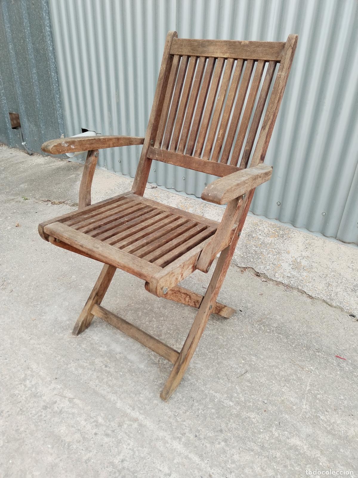 Antig&uuml;edades: silla sillon plegable vintage - Foto 2