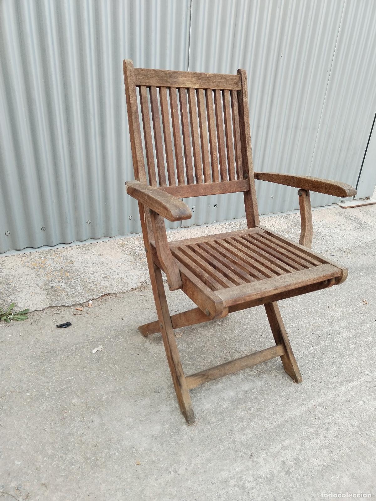 Antig&uuml;edades: silla sillon plegable vintage - Foto 3