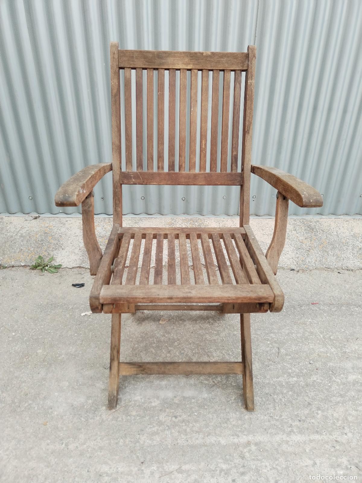 Antig&uuml;edades: silla sillon plegable vintage - Foto 1