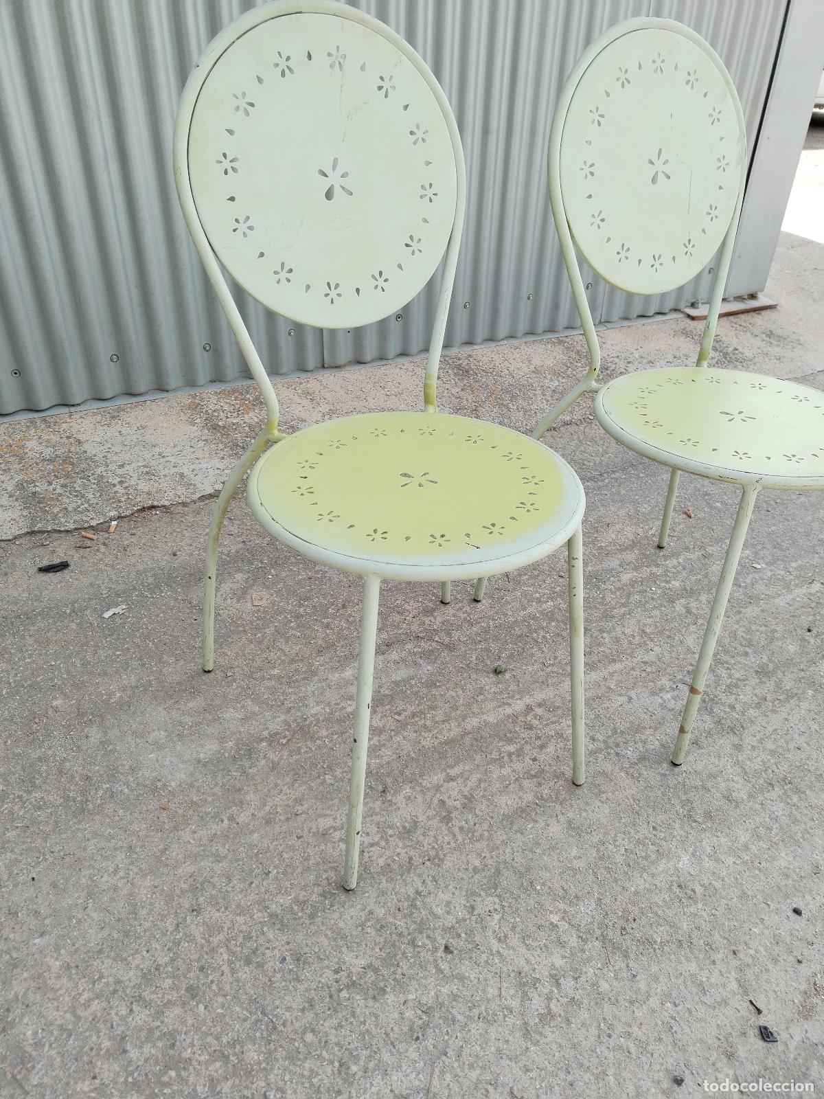 Antig&uuml;edades: 2 sillas jardin metal vintage