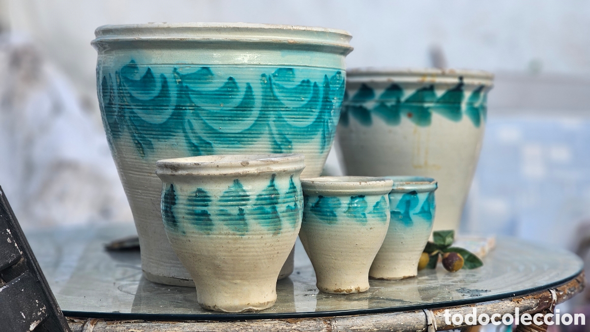 Antig&uuml;edades: Maceta orza olambtillas triana xix Sevilla ceramica