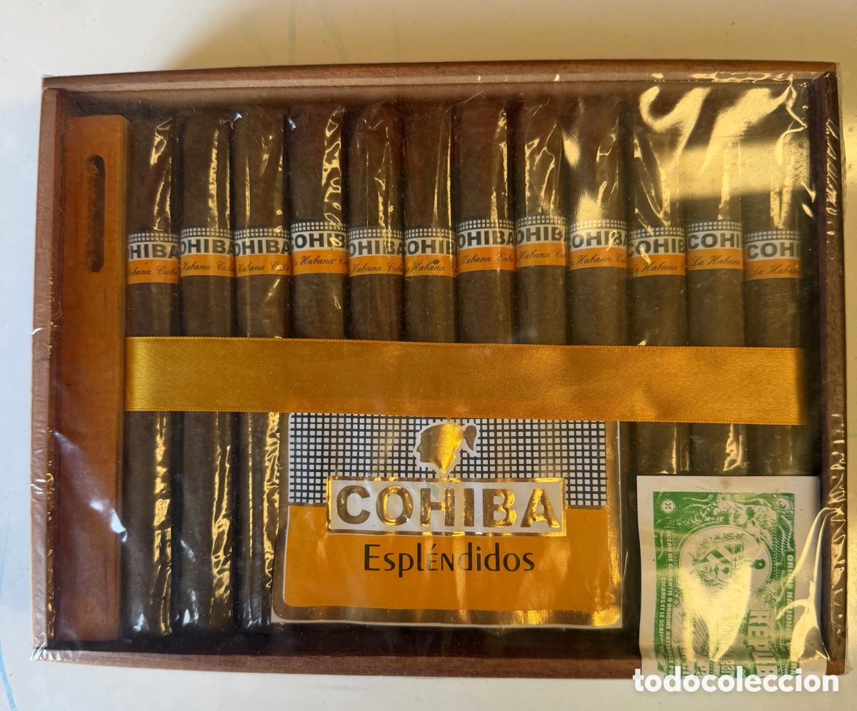 Antig&uuml;edades: COHIBA ESPL&Eacute;NDIDOS &ndash; Caja vintage precintada con 12 puros habanos