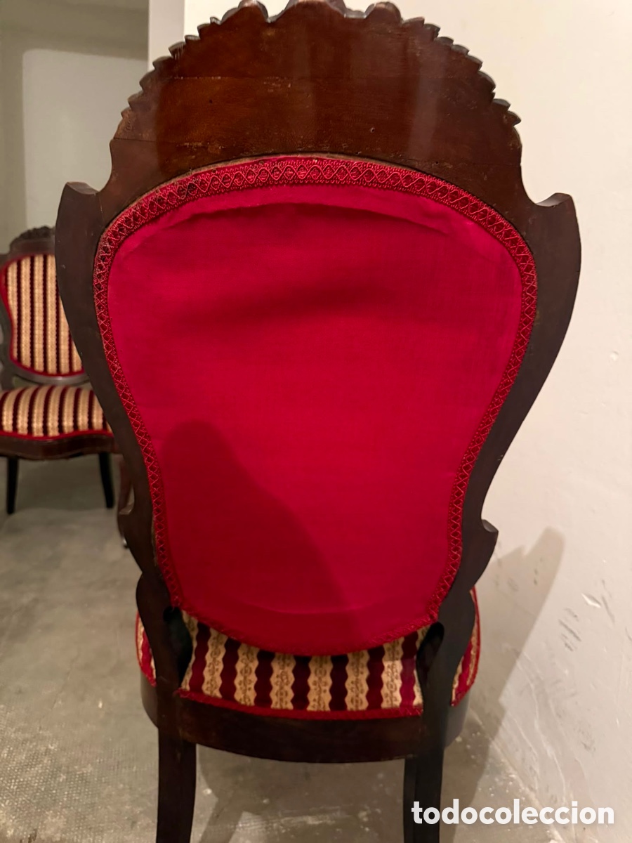 Antig&uuml;edades: Conjunto sof&aacute; y 5 sillas estilo Isabelino - Foto 6