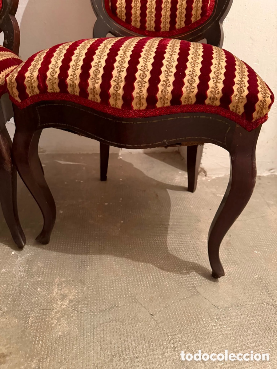 Antig&uuml;edades: Conjunto sof&aacute; y 5 sillas estilo Isabelino - Foto 10