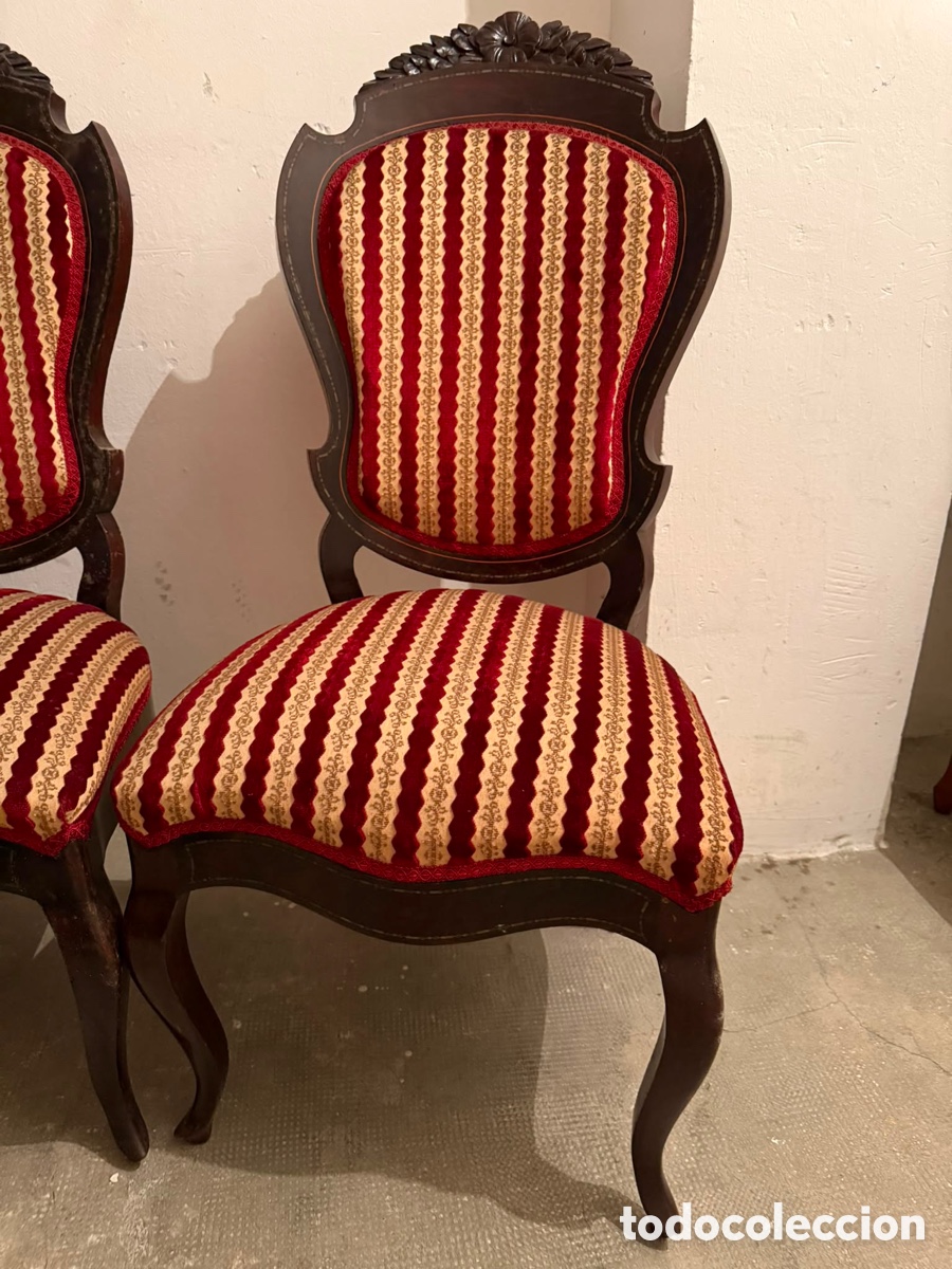 Antig&uuml;edades: Conjunto sof&aacute; y 5 sillas estilo Isabelino - Foto 11