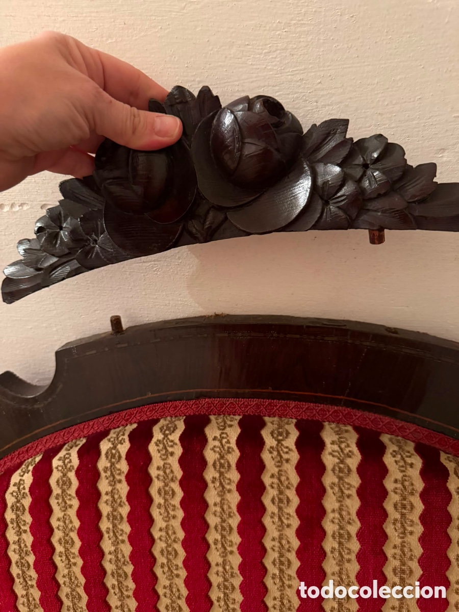 Antig&uuml;edades: Conjunto sof&aacute; y 5 sillas estilo Isabelino - Foto 16