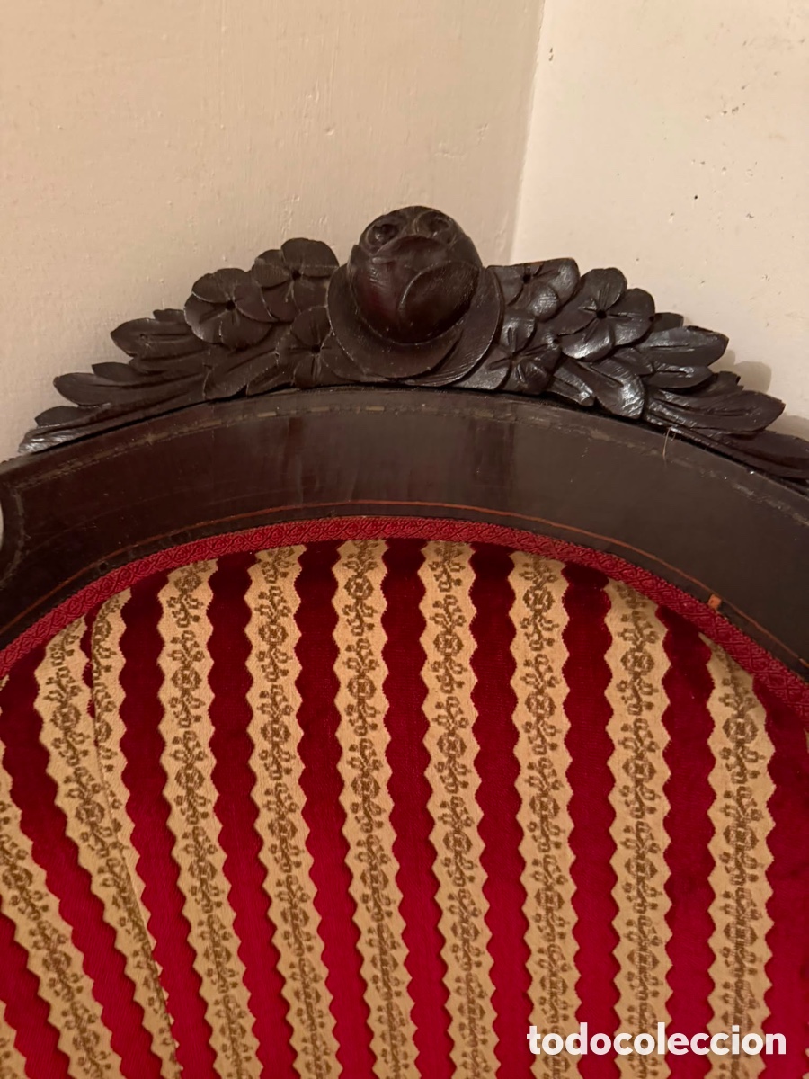 Antig&uuml;edades: Conjunto sof&aacute; y 5 sillas estilo Isabelino - Foto 18