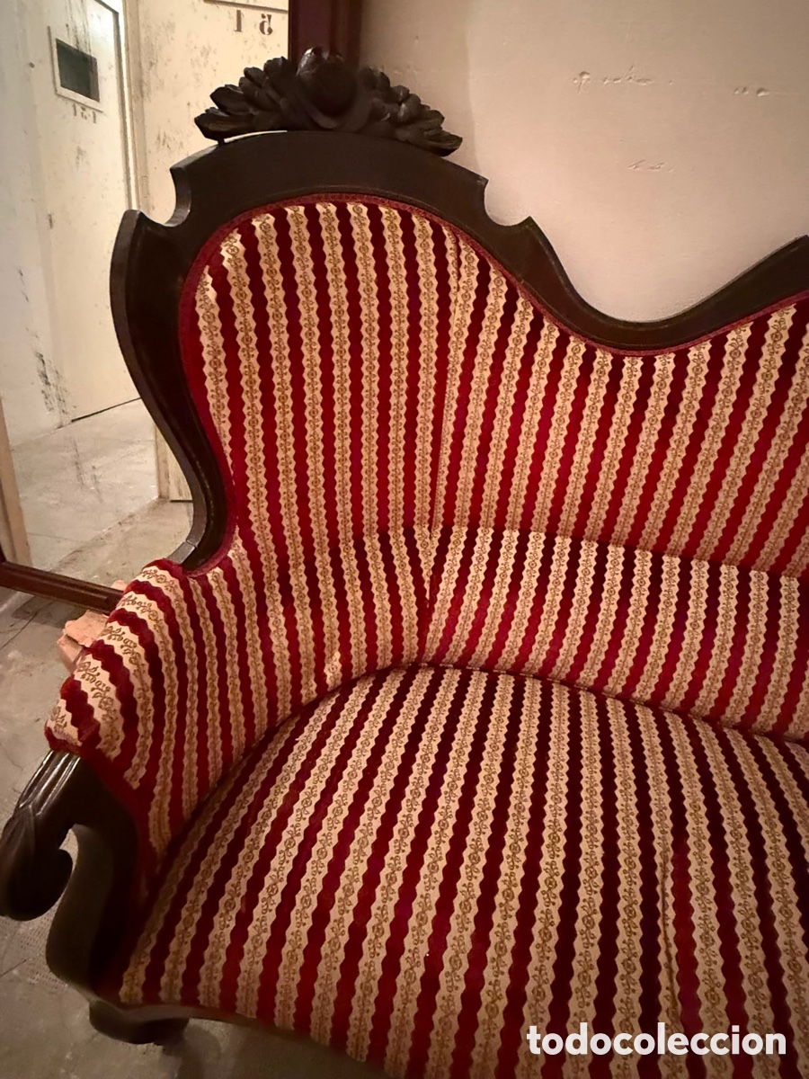 Antig&uuml;edades: Conjunto sof&aacute; y 5 sillas estilo Isabelino - Foto 21